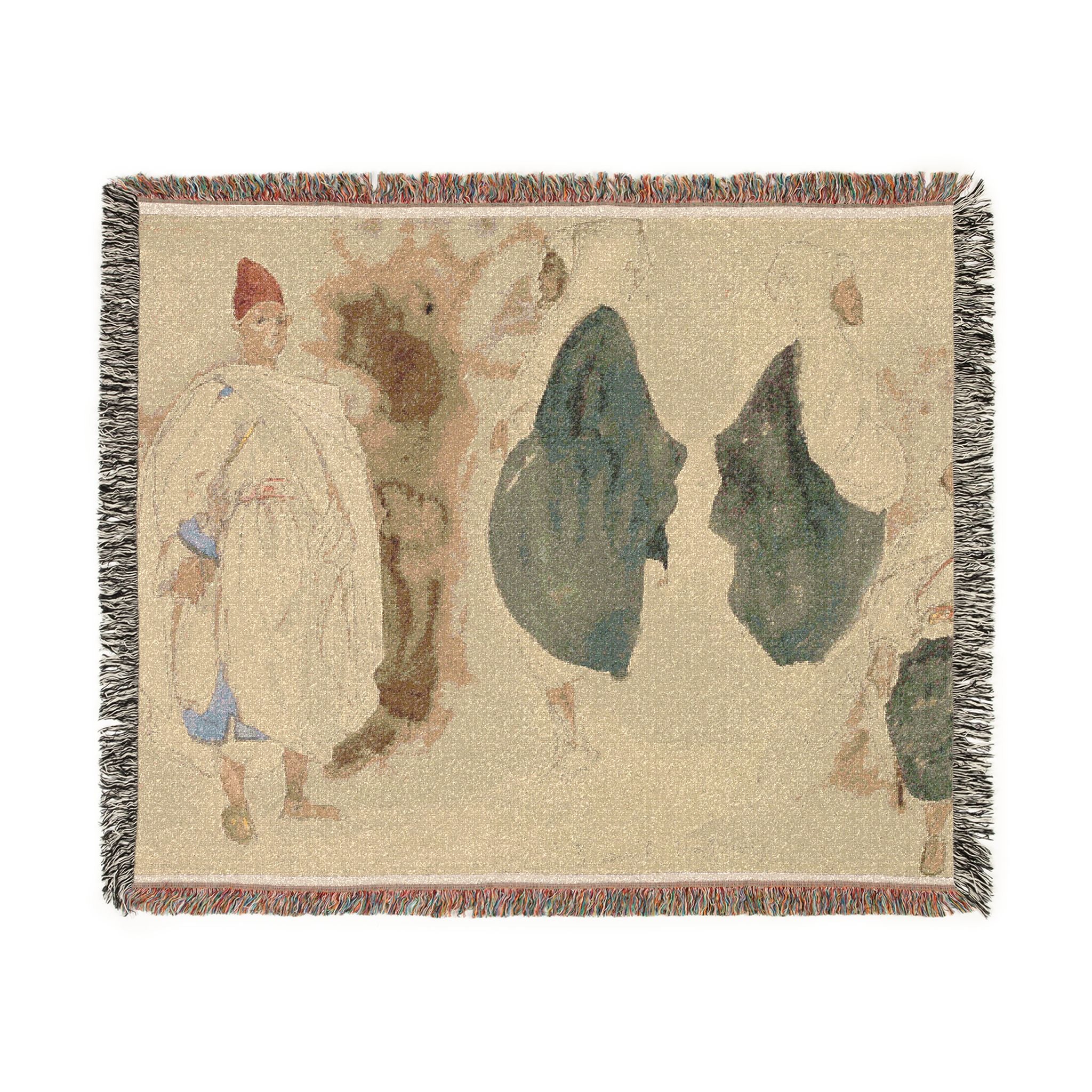 Four Sketches of Arab Men Eugène Delacroix Tapestry Blanket