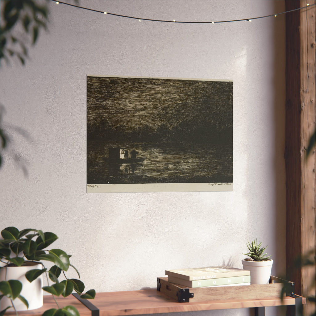 Charles François Daubigny - Night Voyage (The Fishing Net) | Fine Art Poster