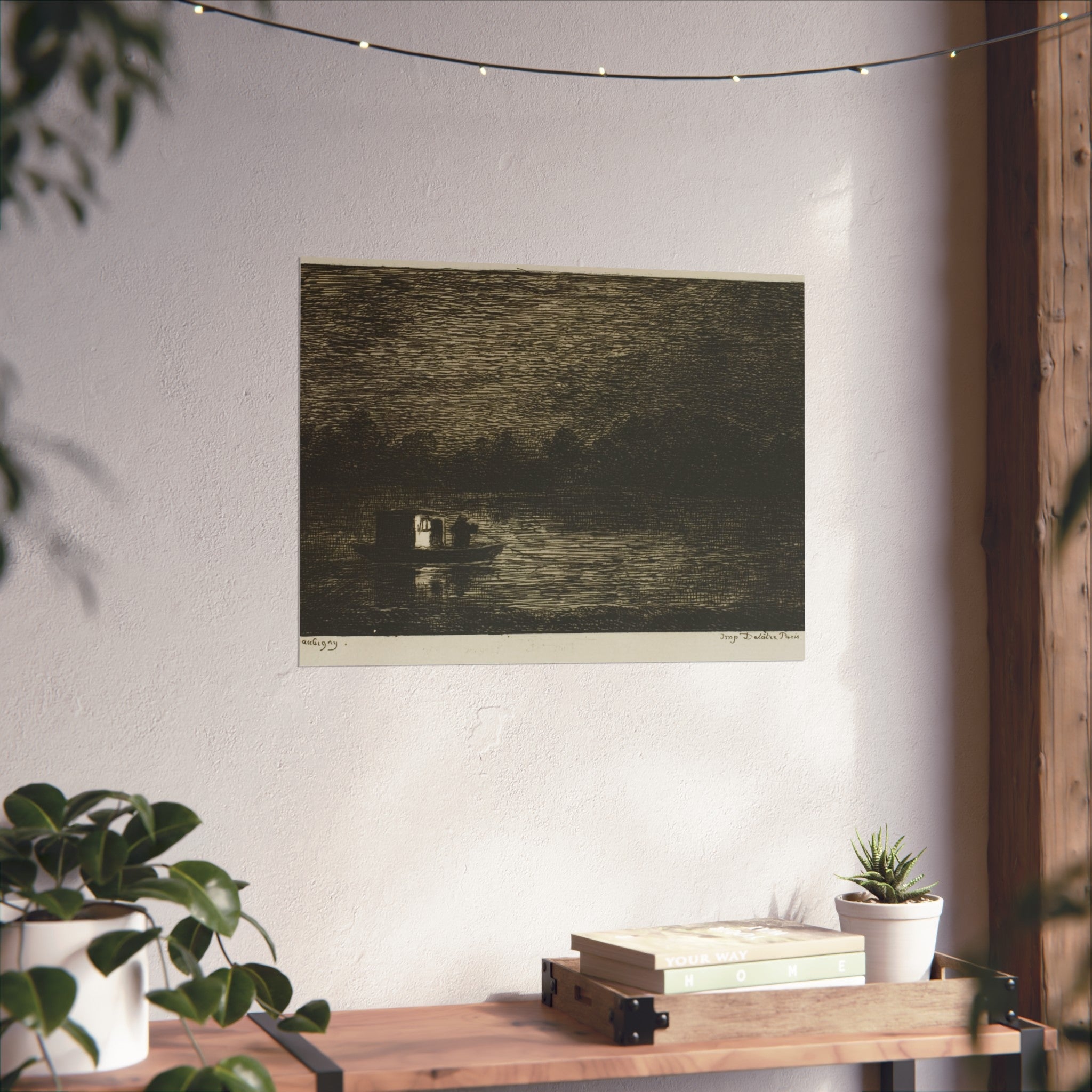 Charles François Daubigny - Night Voyage (The Fishing Net) | Fine Art Poster