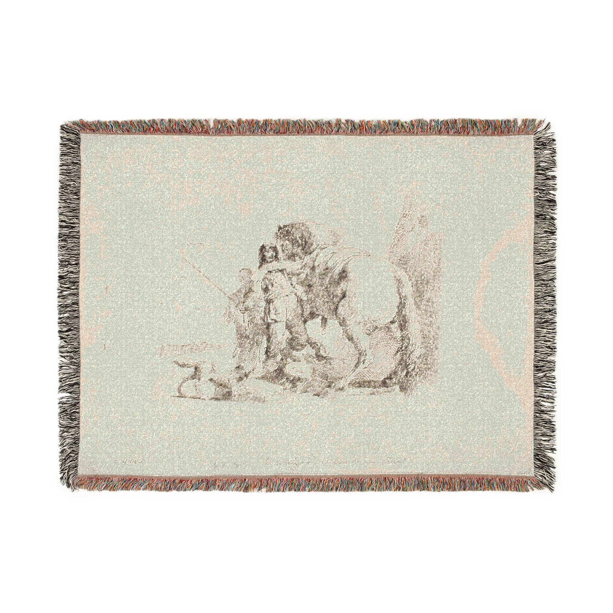 Giovanni Battista Tiepolo - The Rider Standing by His Horse, from Capricci | Woven Tapestry Blanket
