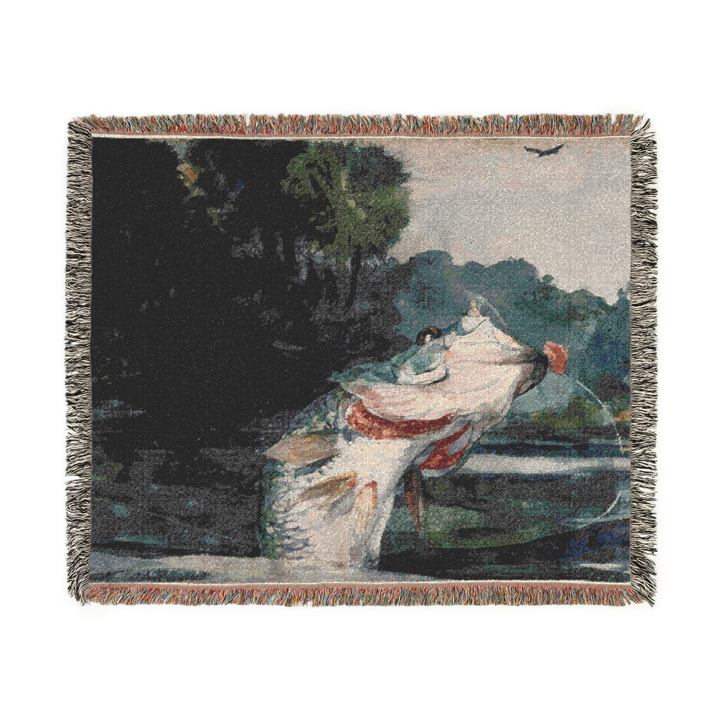 Winslow Homer - Life-Size Black Bass | Woven Tapestry Blanket