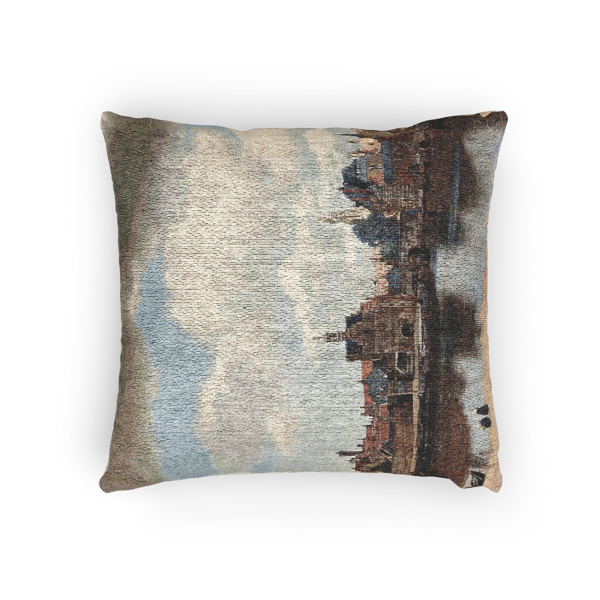 Johannes Vermeer - View of Delft - 92 - Mauritshuis | Woven Pillow