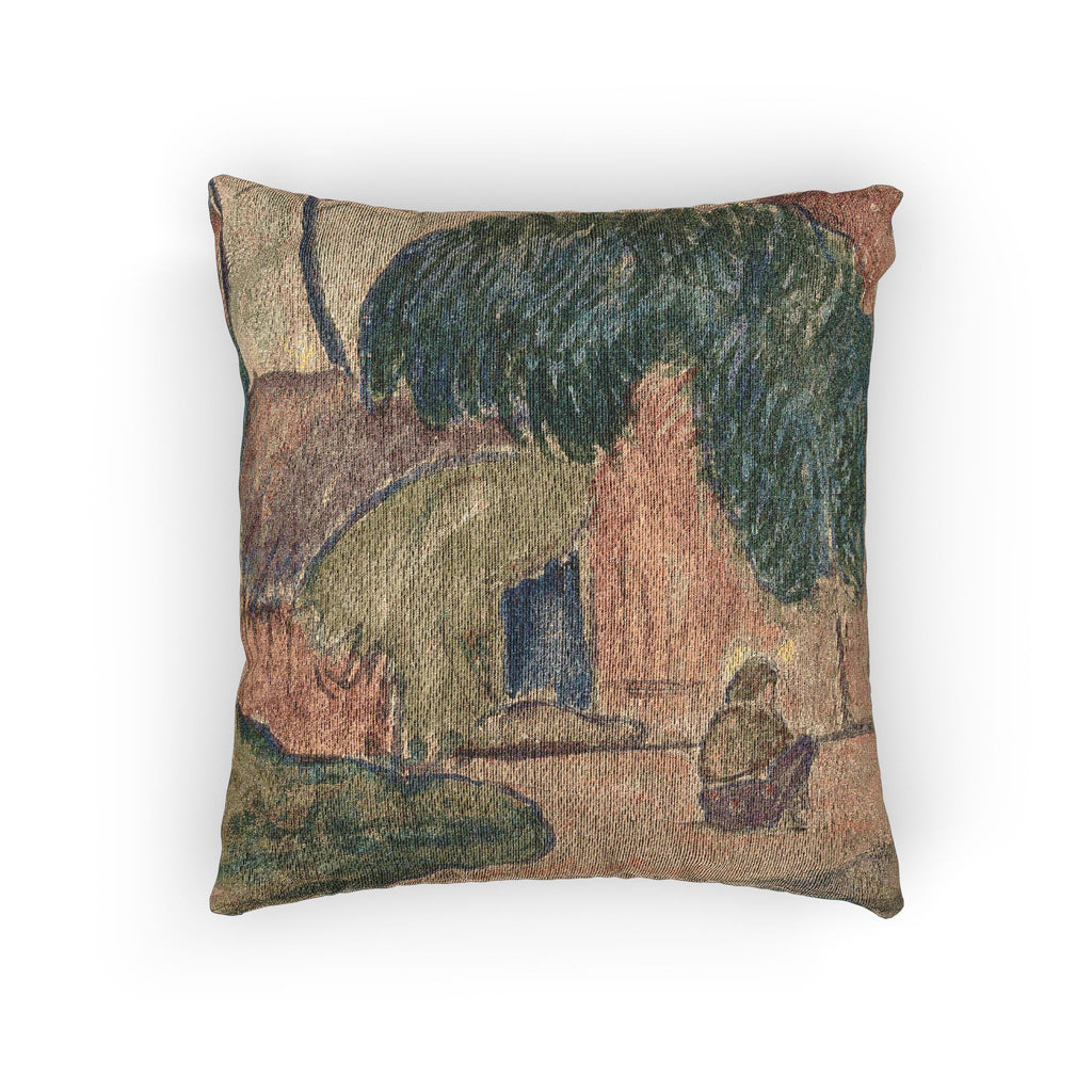 Paul Gauguin - Tahitian Hut | Woven Pillow