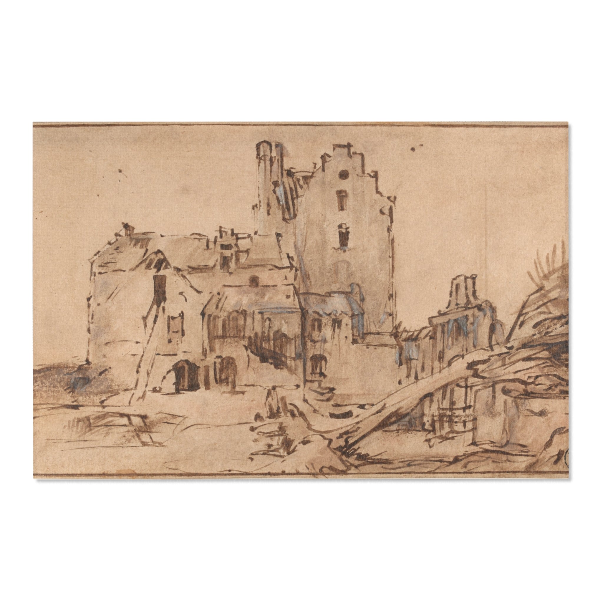Rembrandt van Rijn - Kostverloren Castle in Decay | Area Rug