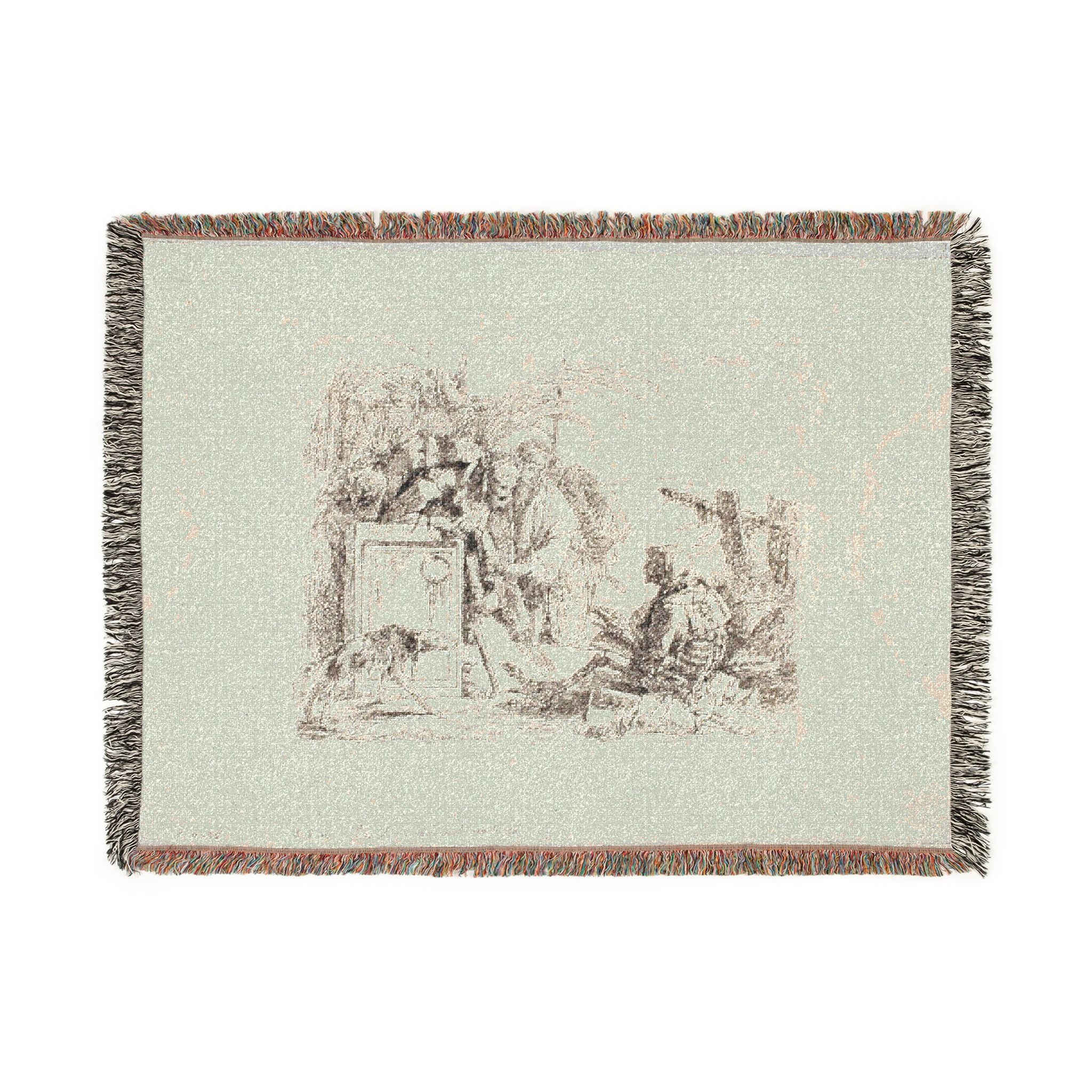 Giovanni Battista Tiepolo - Death Giving Audience, from Capricci | Woven Tapestry Blanket