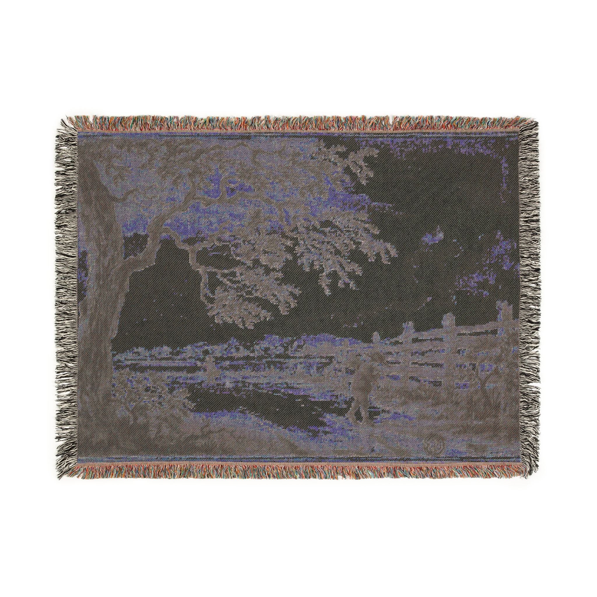 Style of Jacob van Ruisdael - Figures with Baskets on Road | Woven Tapestry Blanket