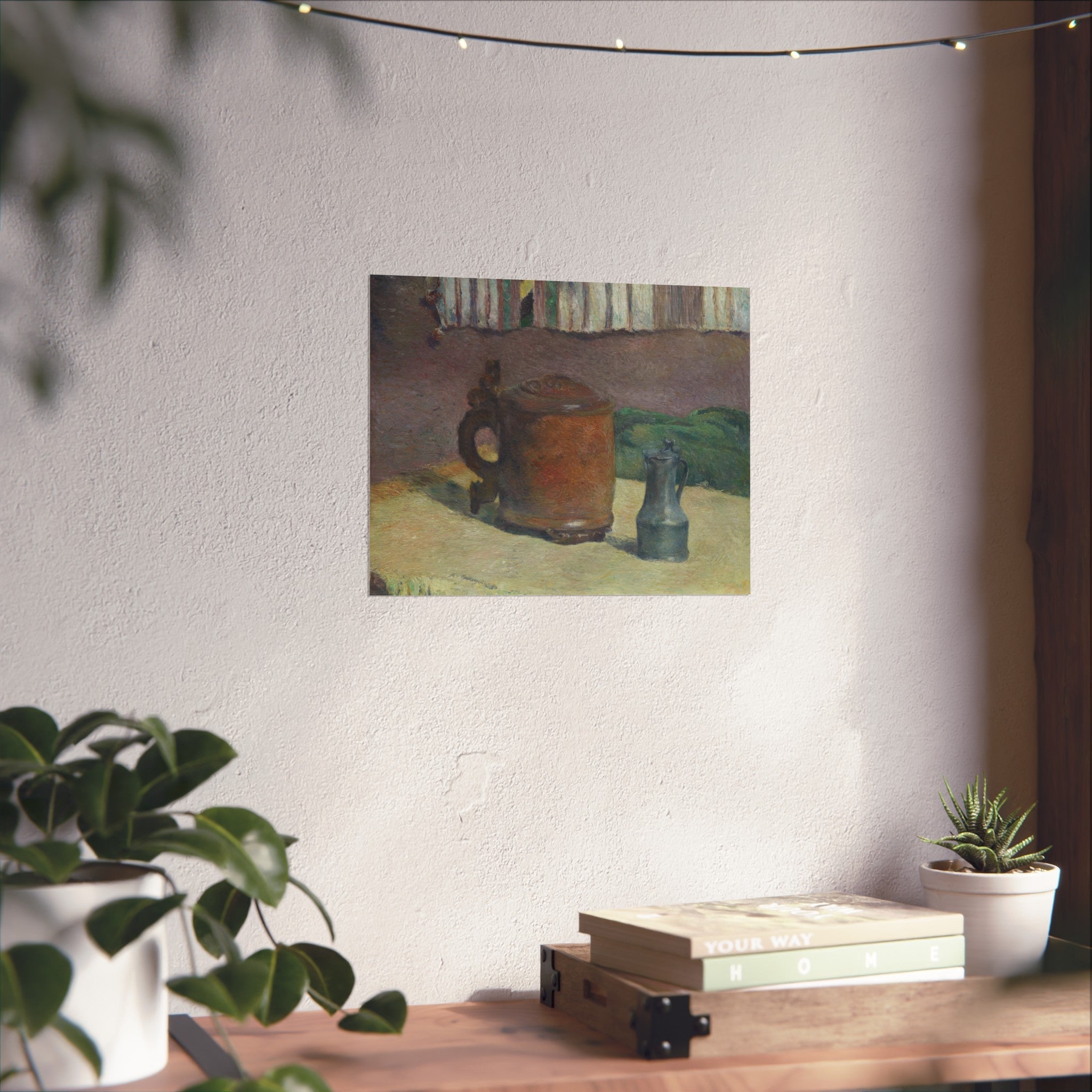Paul Gauguin - Still Life: Wood Tankard and Metal Pitcher | Fine Art Poster