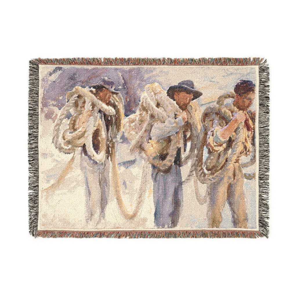 John Singer Sargent - Workmen at Carrara | Woven Tapestry Blanket