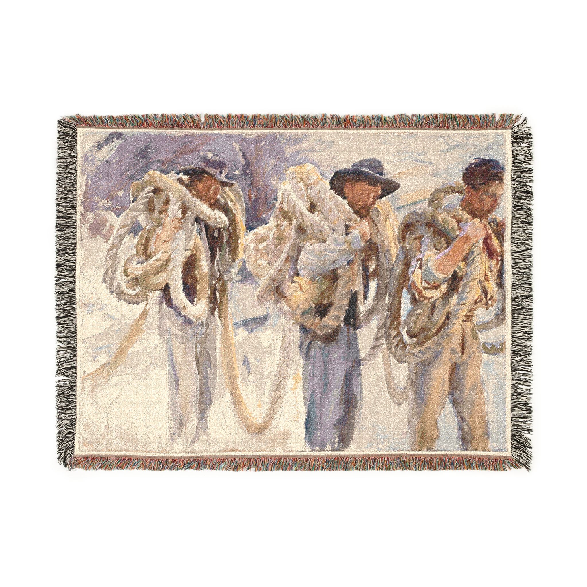 John Singer Sargent - Workmen at Carrara | Woven Tapestry Blanket