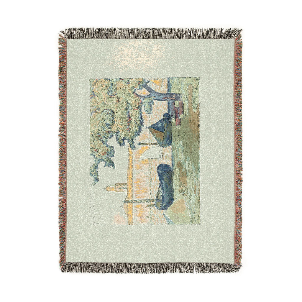 Paul Signac - The Port of St. Tropez II, from the seventh album of L'Estampe originale | Woven Tapestry Blanket