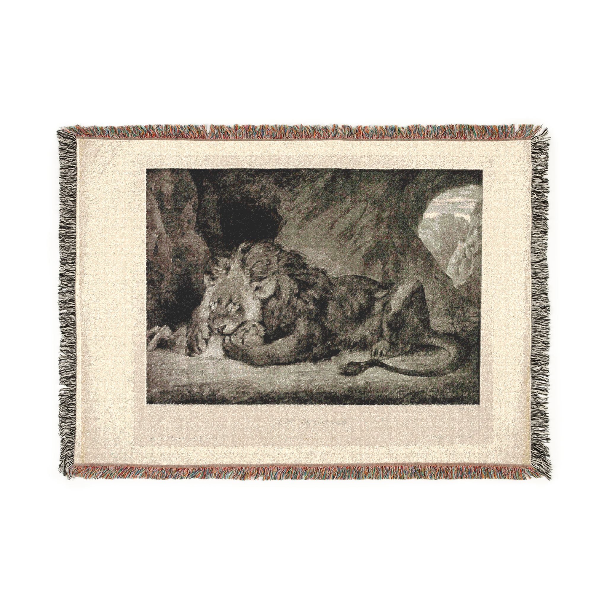 Eugène Delacroix - Lion of the Atlas Mountains | Woven Tapestry Blanket