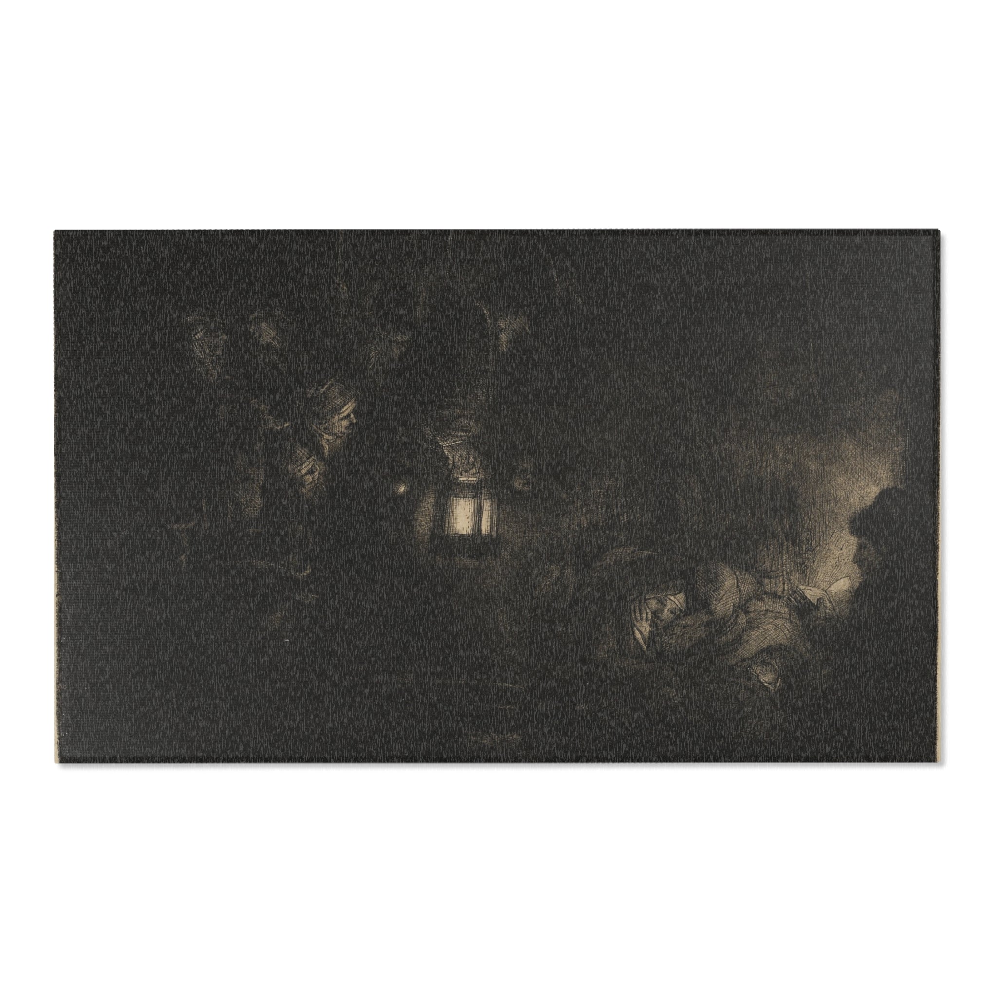 Rembrandt van Rijn - The Adoration of the Shepherds A Night Piece | Area Rug