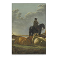 Aelbert Cuyp - Peasants with Four Cows by the River Merwede - WGA5825 | Area Rug