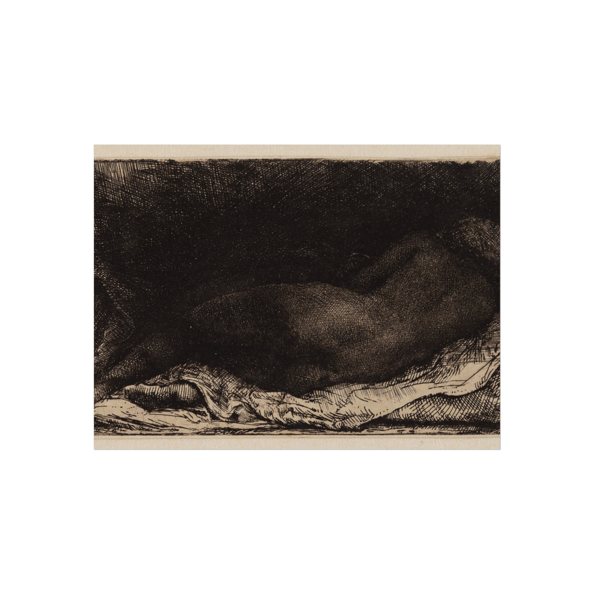 Rembrandt van Rijn - Reclining Female Nude | Fine Art Poster
