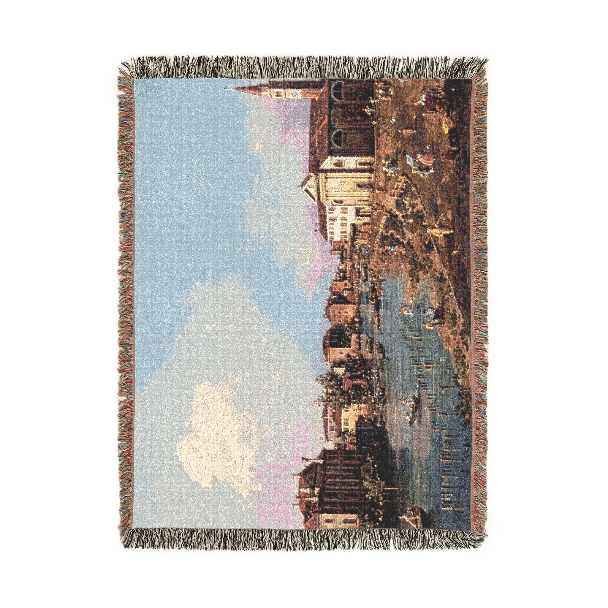 Bemberg Fondation Toulouse - Vue de Dolo - Canaletto ca 1740 - Inv 1011 | Woven Tapestry Blanket