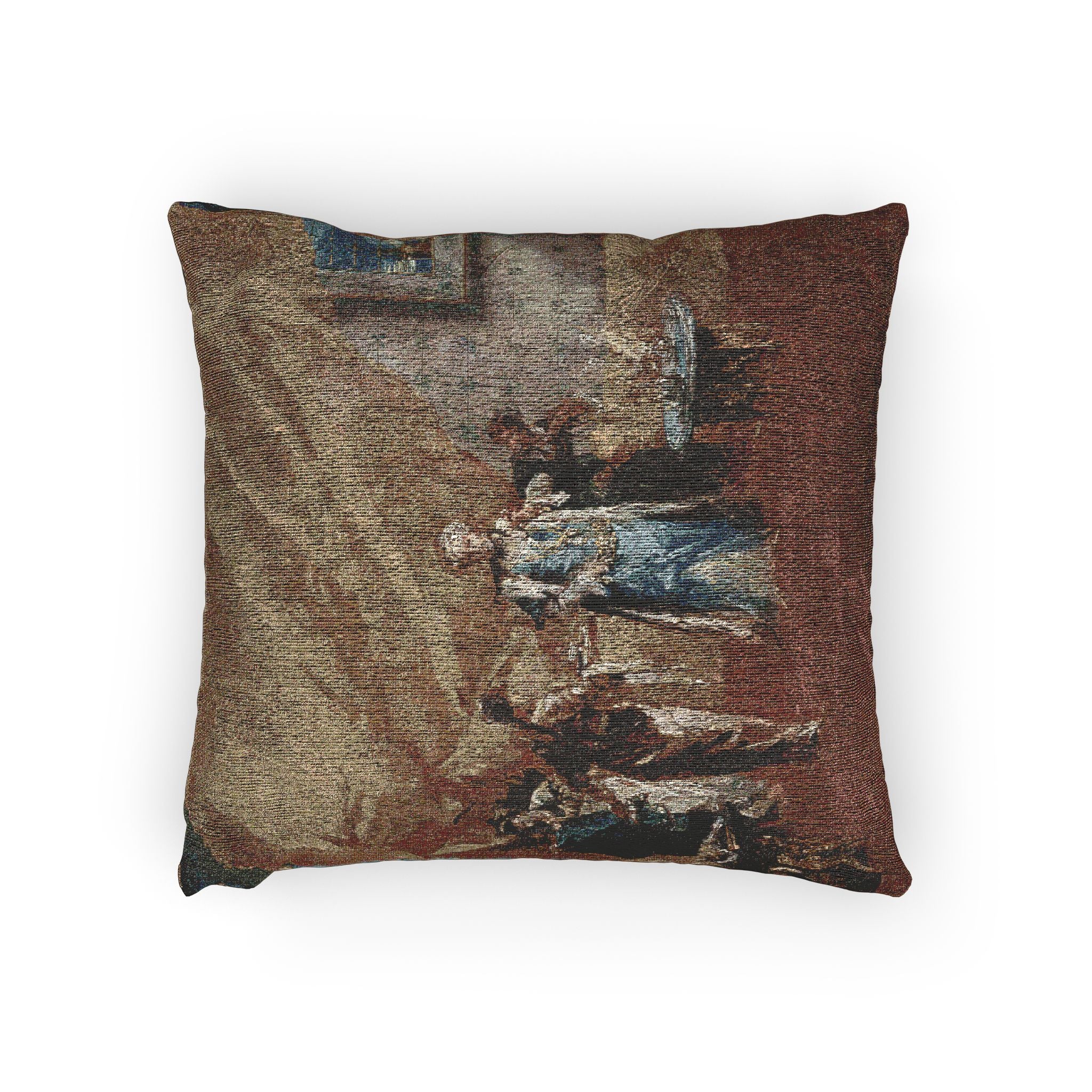 Giovanni Antonio Guardi - Interior A Sultana taking Coffee in the Harem | Woven Pillow