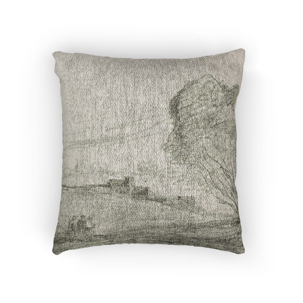 Jean Baptiste Camille Corot - The Isolated Fort | Woven Pillow