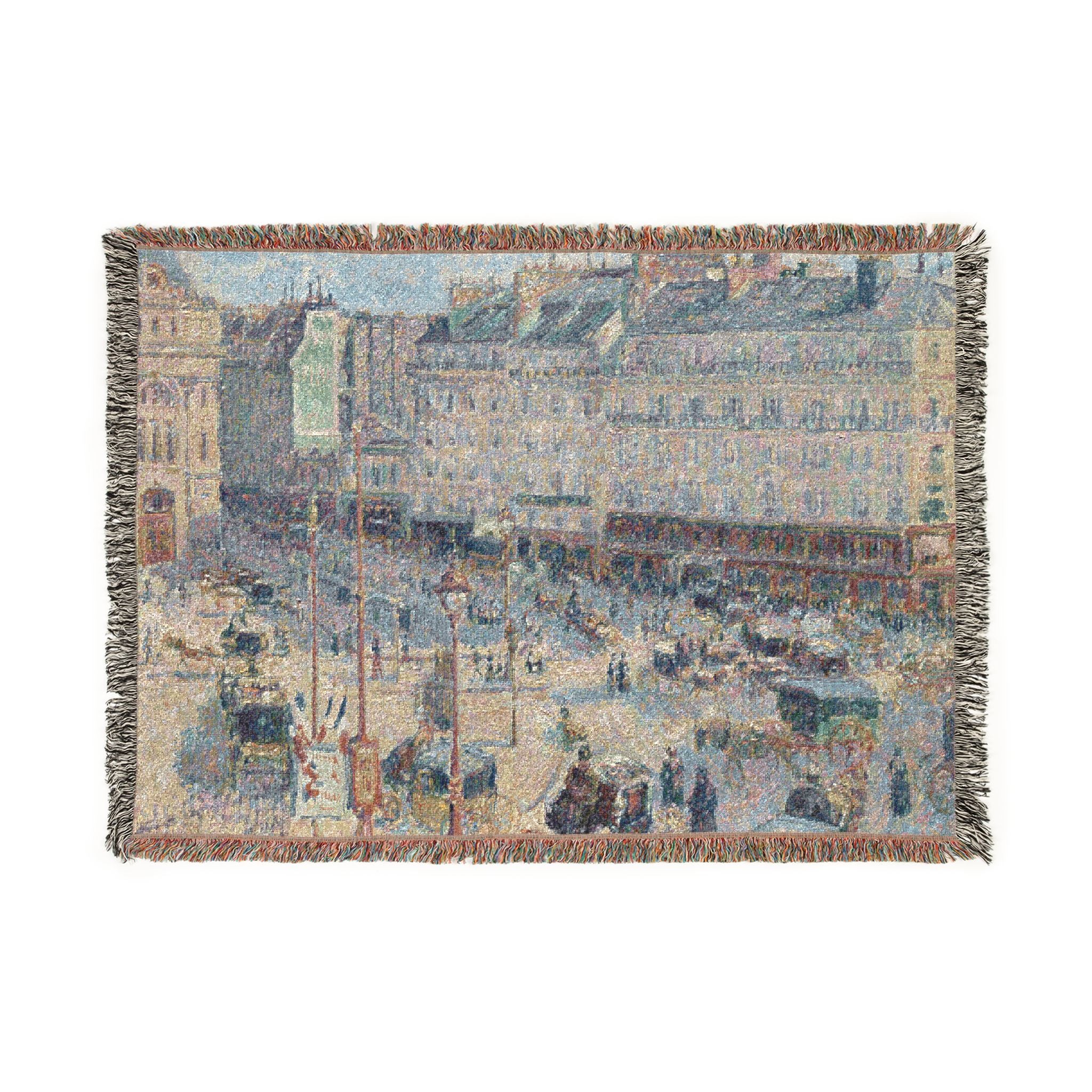 Camille Pissarro - The Place du Havre, Paris | Woven Tapestry Blanket