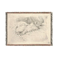 Eugène Delacroix - Study of a Woman Seen from the Back | Woven Tapestry Blanket