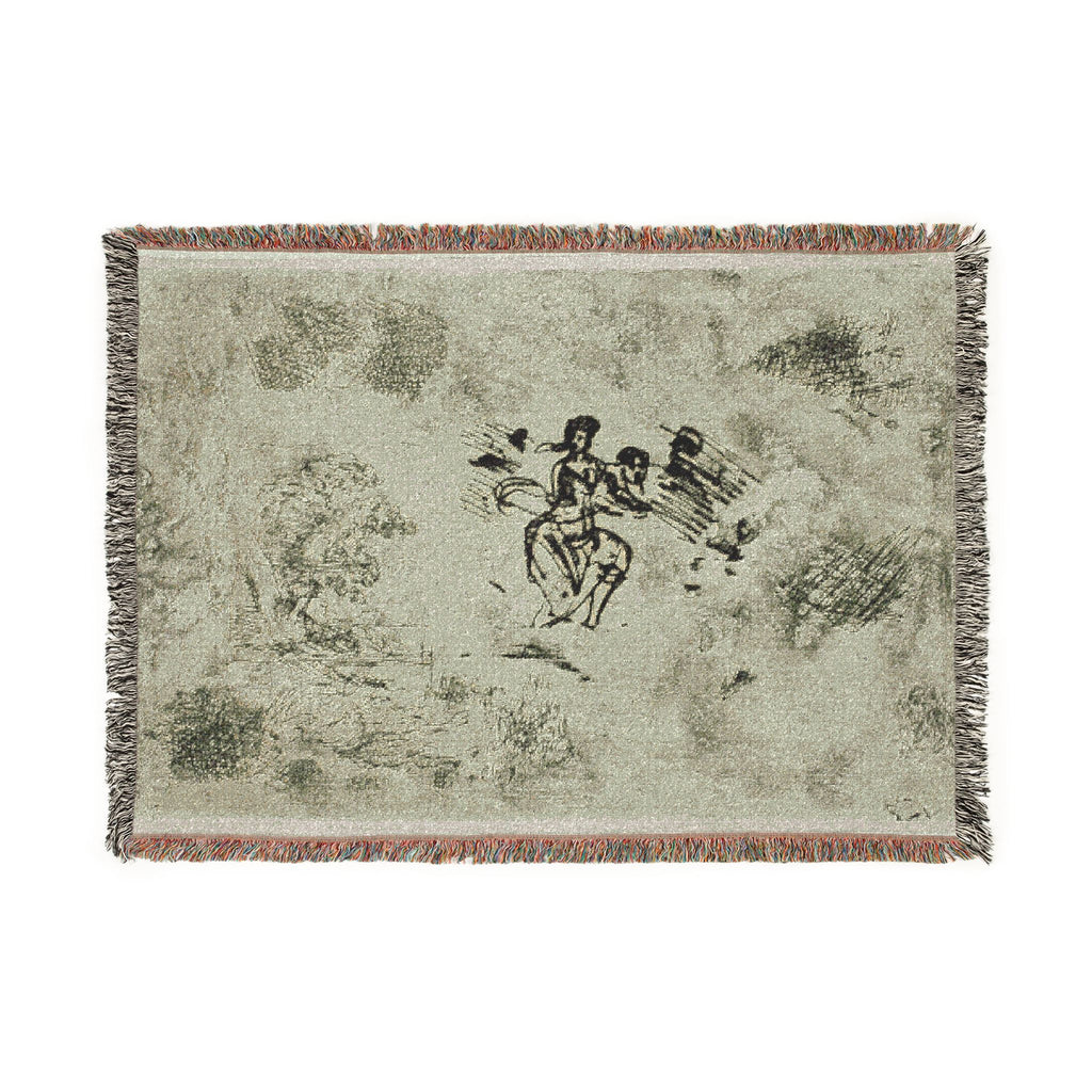Claude Lorrain - Seated Woman and Other Sketches | Woven Tapestry Blanket