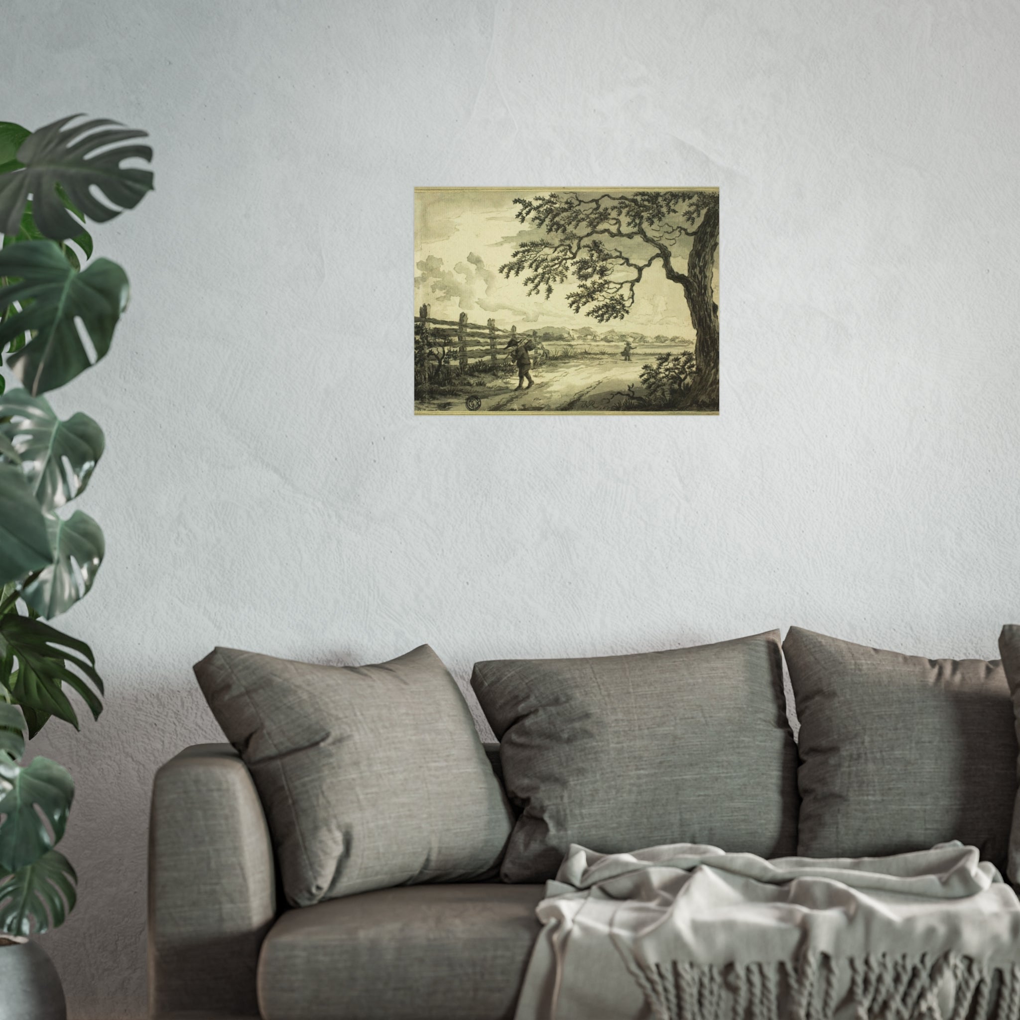 Style of Jacob van Ruisdael - Figures with Baskets on Road | Fine Art Poster