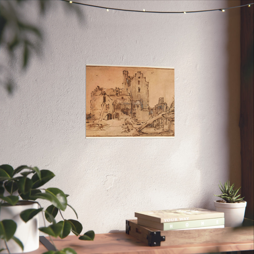 Rembrandt van Rijn - Kostverloren Castle in Decay | Fine Art Poster