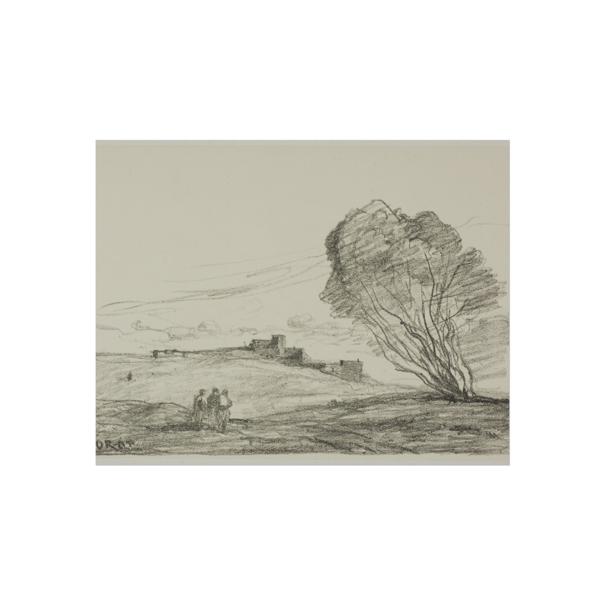 Jean Baptiste Camille Corot - The Isolated Fort | Fine Art Poster