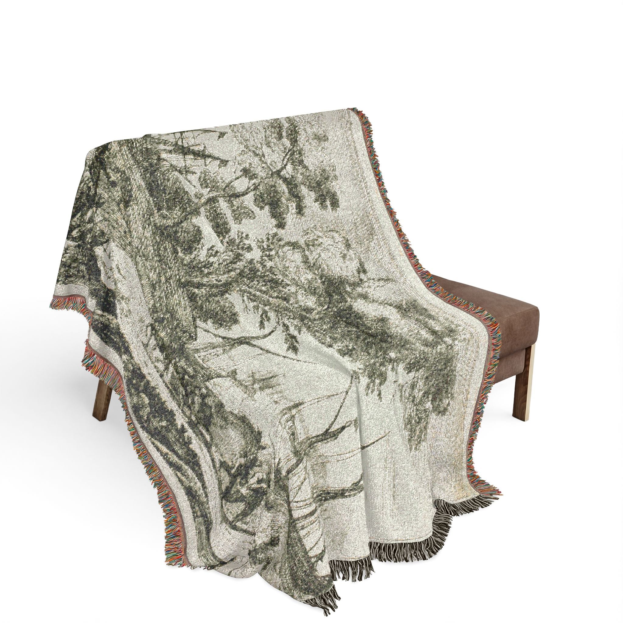 Claude Lorrain - Coast Scene with an Artist Drawing | Woven Tapestry Blanket