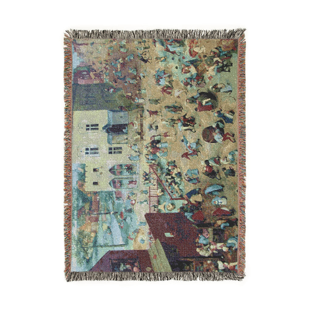 -2022-02-07 Children's Games, Pieter Bruegel the Elder, West Street, Cromer, Norfolk | Woven Tapestry Blanket