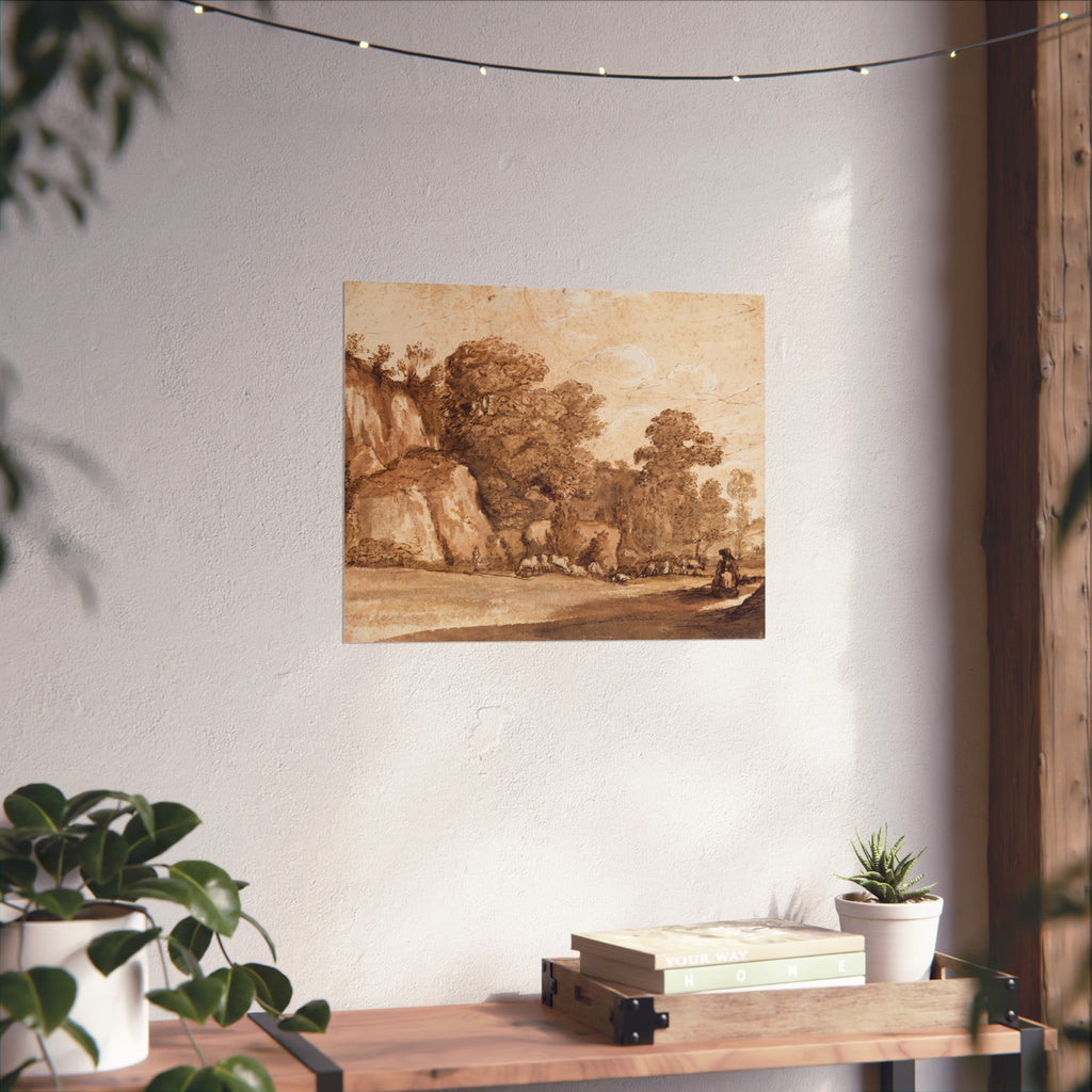 Claude Lorrain - A Rocky Hillside | Fine Art Poster