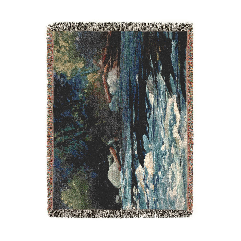 Winslow Homer - The Rapids, Hudson River, Adirondacks | Woven Tapestry Blanket