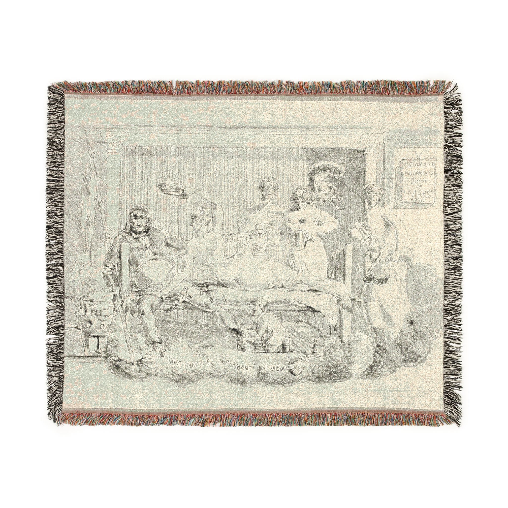 Loveless Disarming Himself Jacques-Louis David Tapestry Blanket