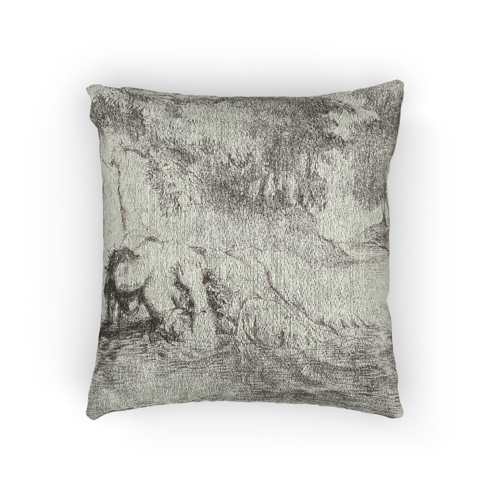Eugène Delacroix - Ophelia's Death | Woven Pillow