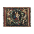 Madonna in a Garland of Flowers - Peter Paul Rubens | Woven Tapestry Blanket