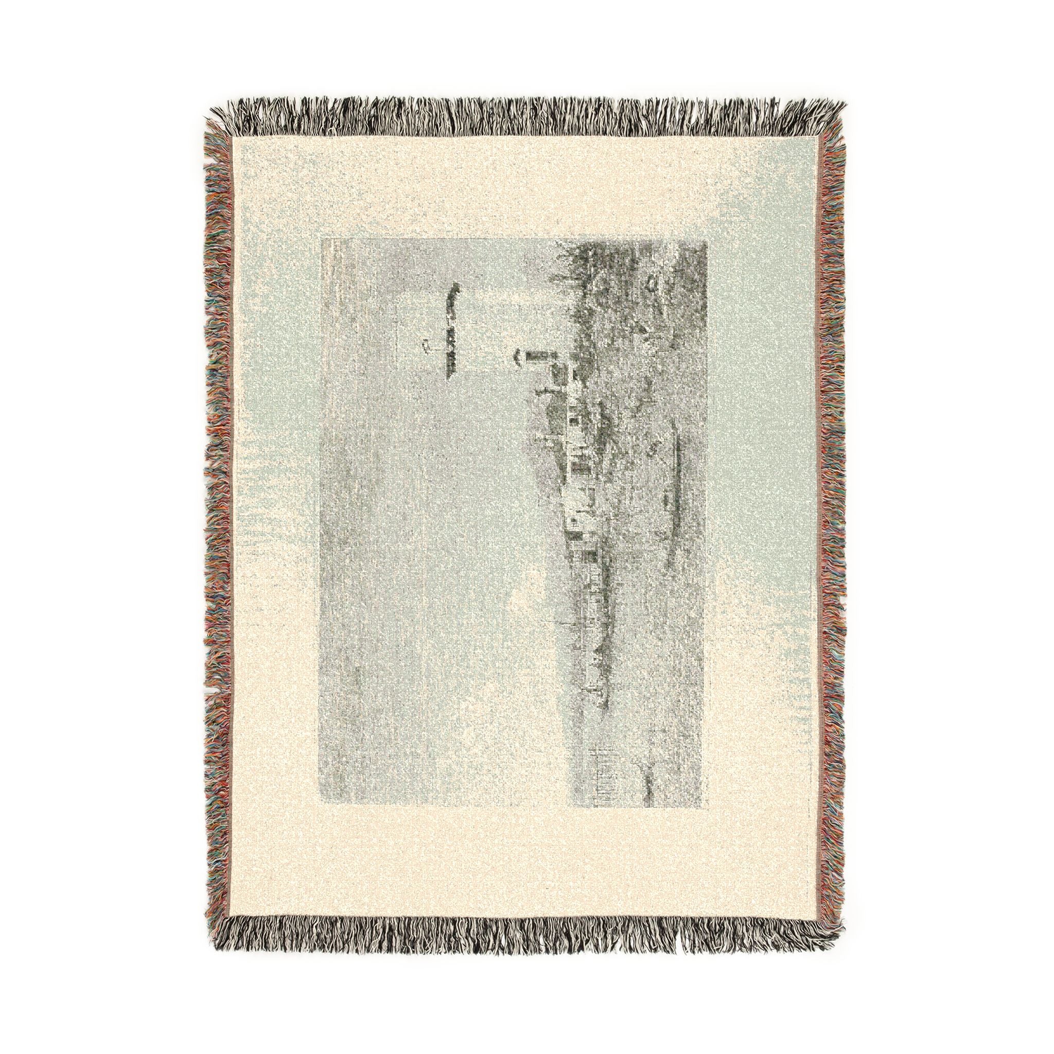 Canaletto - The Tower of Malghera, from Vedute | Woven Tapestry Blanket