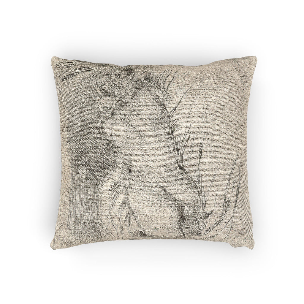 Eugène Delacroix - Study of a Woman Seen from the Back | Woven Pillow