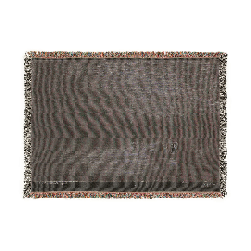 Charles François Daubigny - Night Voyage (The Fishing Net) | Woven Tapestry Blanket