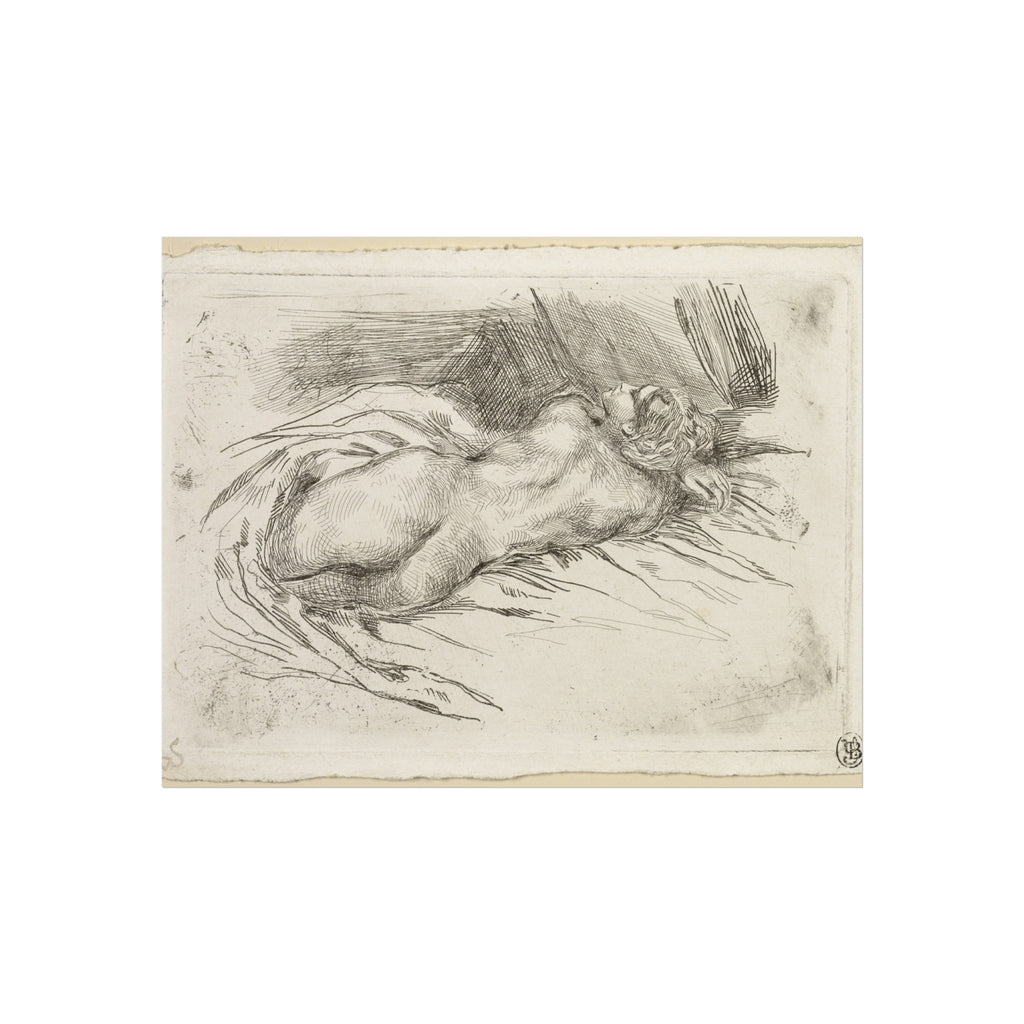 Eugène Delacroix - Study of a Woman Seen from the Back | Fine Art Poster