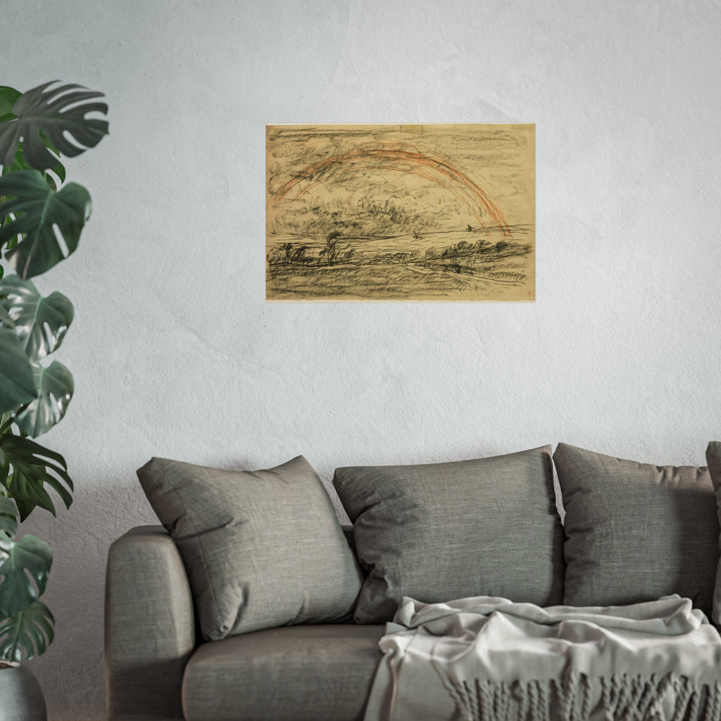 Charles François Daubigny - Landscape with a Rainbow | Fine Art Poster