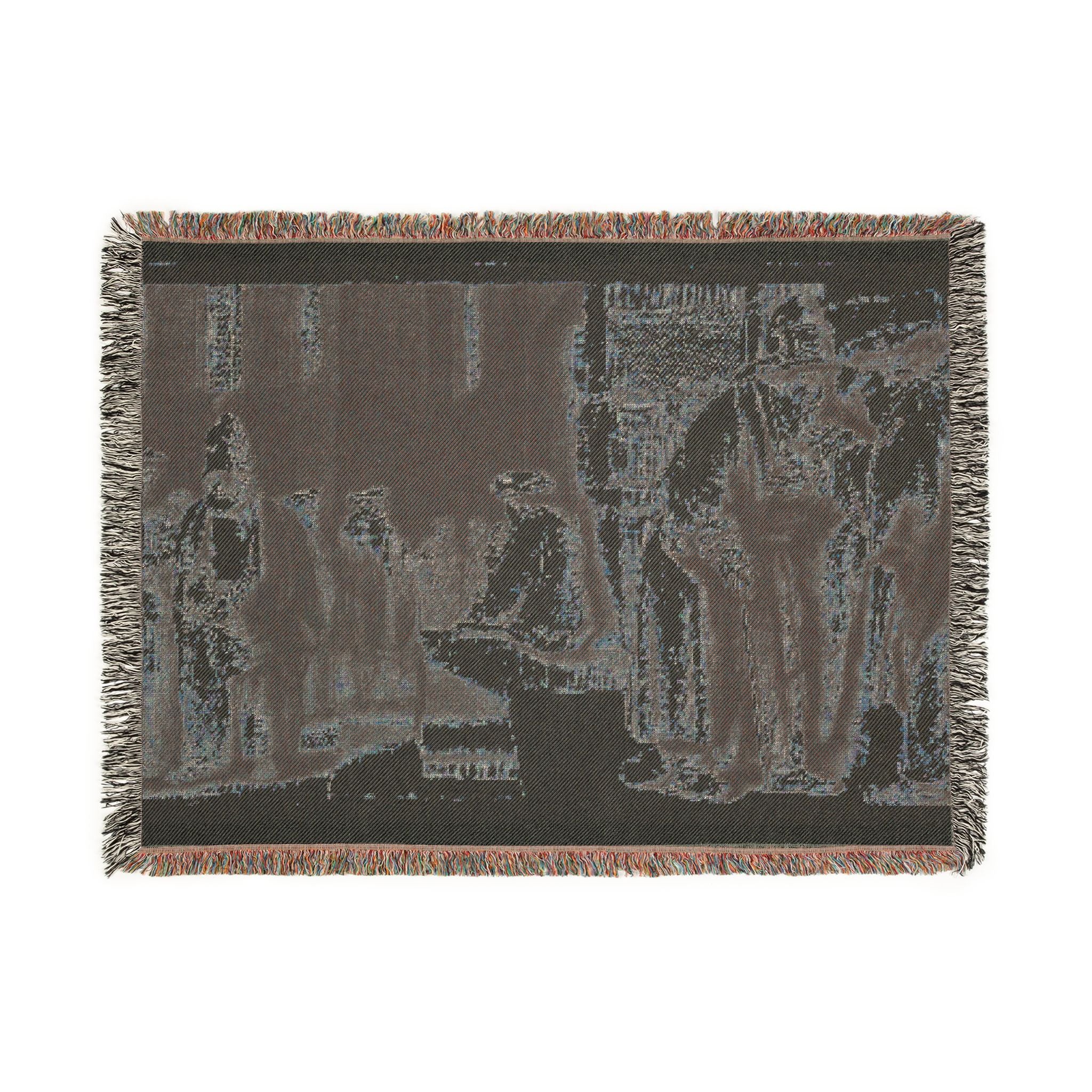 Rembrandt van Rijn - Jews in the Synagogue | Woven Tapestry Blanket
