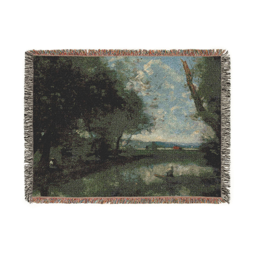 Jean Baptiste Camille Corot - Landscape | Woven Tapestry Blanket