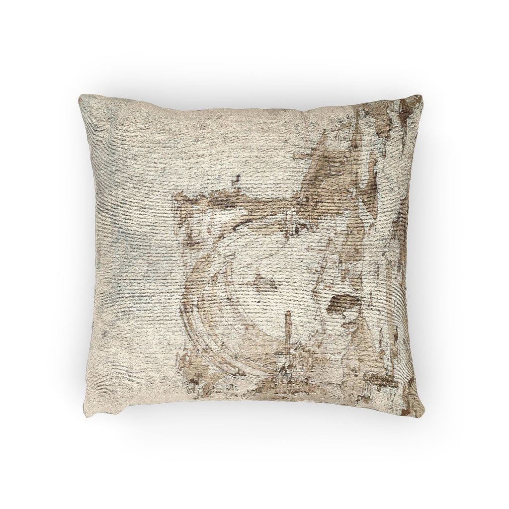 Francesco Guardi - A Capriccio with a Ruined Gothic Arch | Woven Pillow