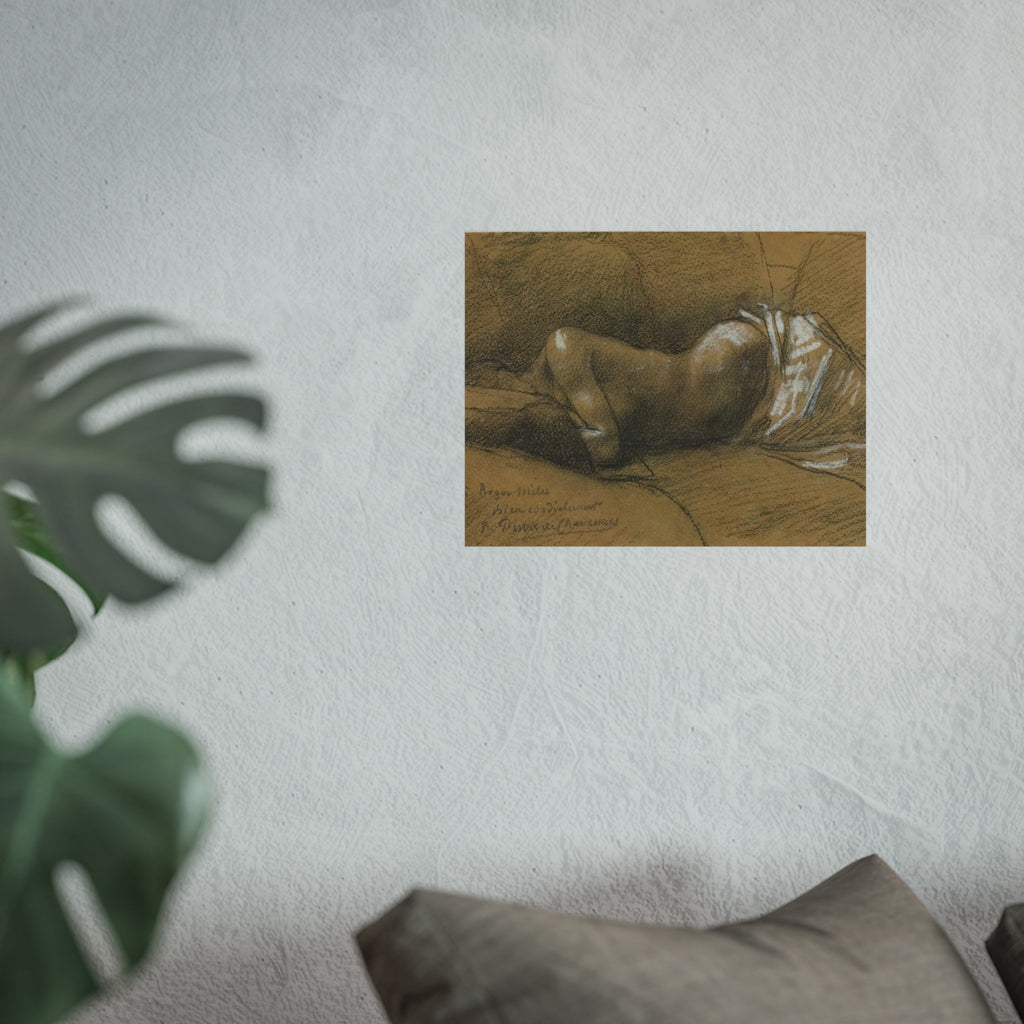 Pierre Puvis de Chavannes - Study of a Sleeping Woman | Fine Art Poster