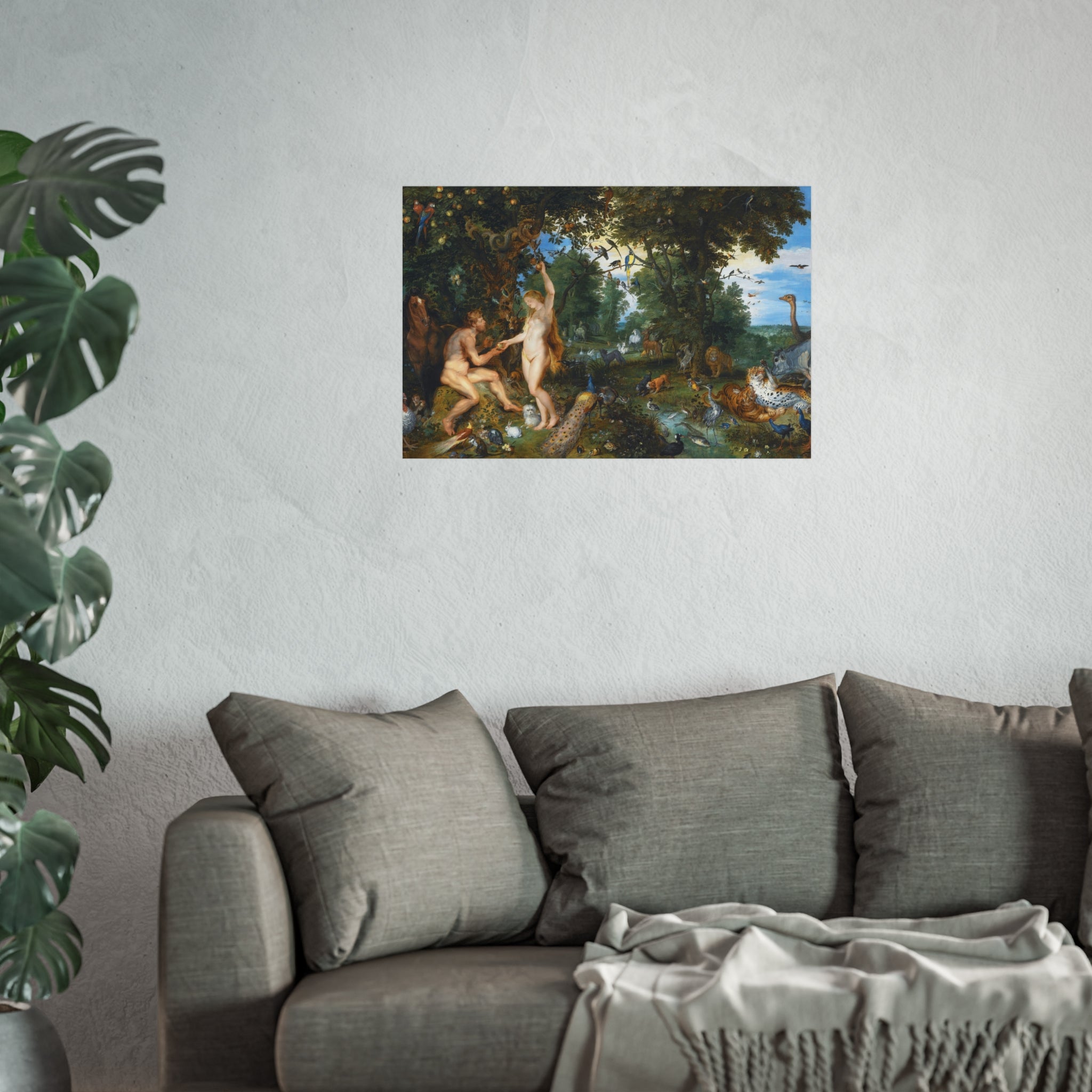 Jan Brueghel de Oude en Peter Paul Rubens - Het aards paradijs met de zondeval van Adam en Eva | Fine Art Poster