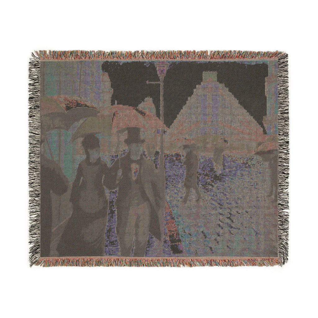 Gustave Caillebotte - Paris Street; Rainy Day | Woven Tapestry Blanket