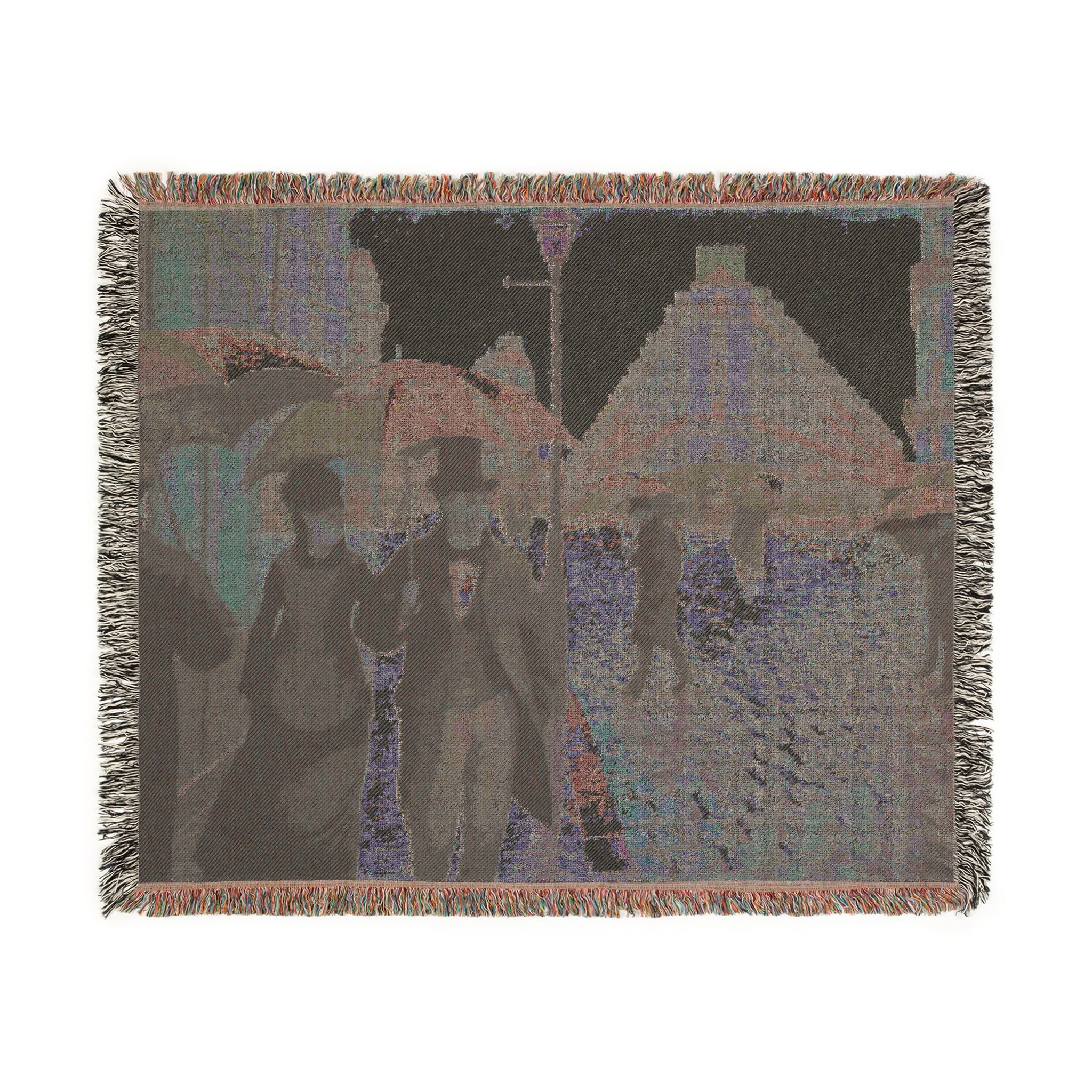 Gustave Caillebotte - Paris Street; Rainy Day | Woven Tapestry Blanket