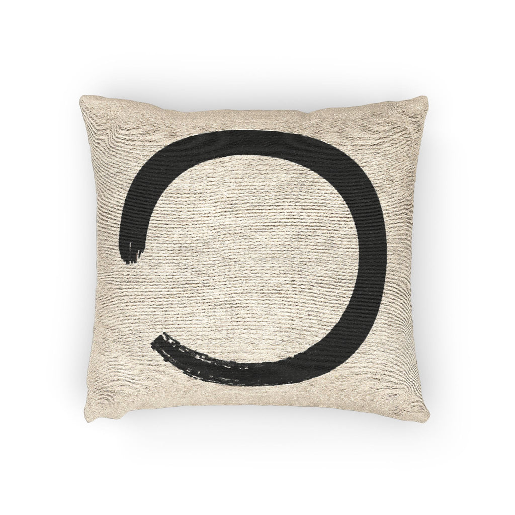 Chalk Ensō Woven Pillow