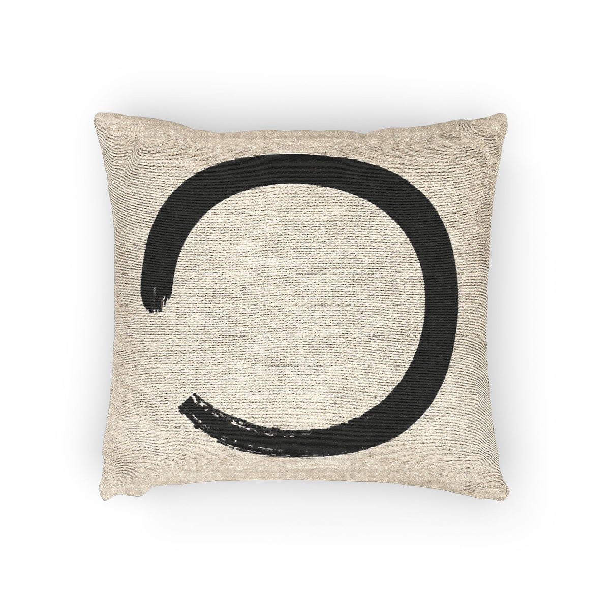 Chalk Ensō Woven Pillow