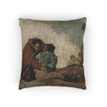 Francisco José de Goya y Lucientes - Friar Pedro Binds El Maragato with a Rope | Woven Pillow