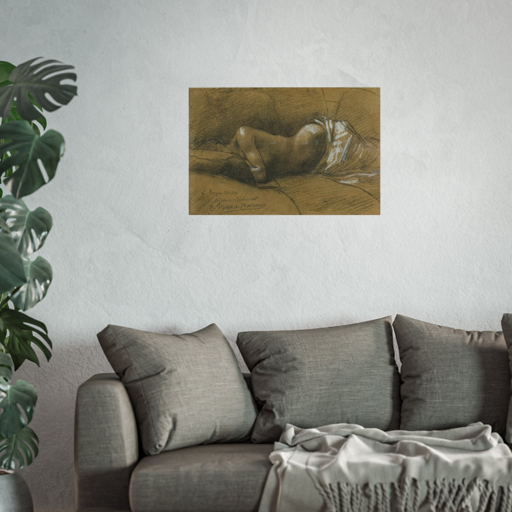 Pierre Puvis de Chavannes - Study of a Sleeping Woman | Fine Art Poster